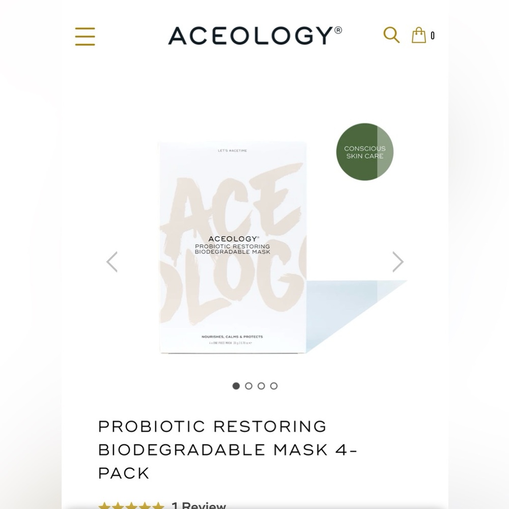 NIB- PROBIOTIC RESTORING BIODEGRADABLE‎ MASK 4-
PACK